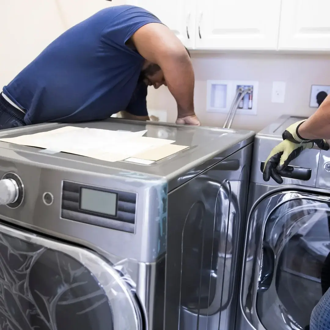 Certified technician installing new dryer in Toronto